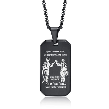 BrotherBond gepersonaliseerde dog tag halsketting