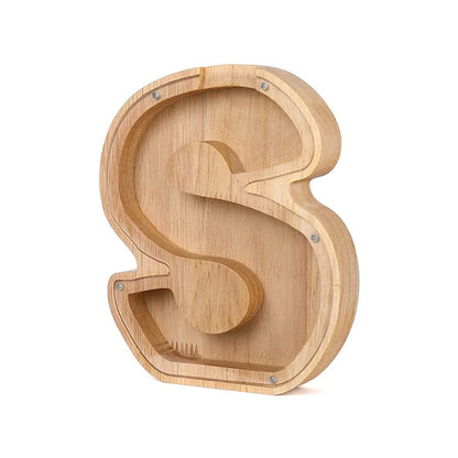 LetterSaver houten alfabet spaarpot