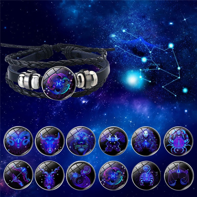 Hemels Harmonie leren sterrenbeeld armband