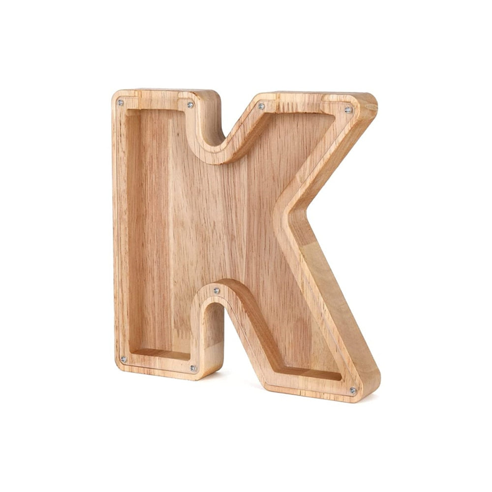 LetterSaver houten alfabet spaarpot