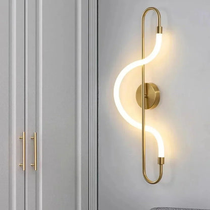 ALUGOLD moderne gouden LED wandlamp