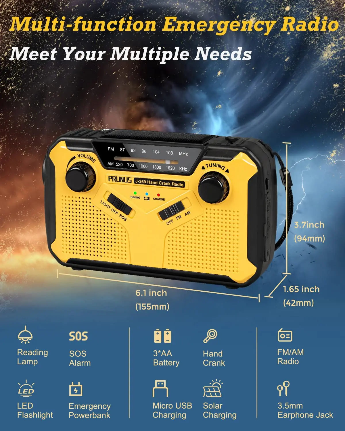 SafeSignal multifunctionele noodradio