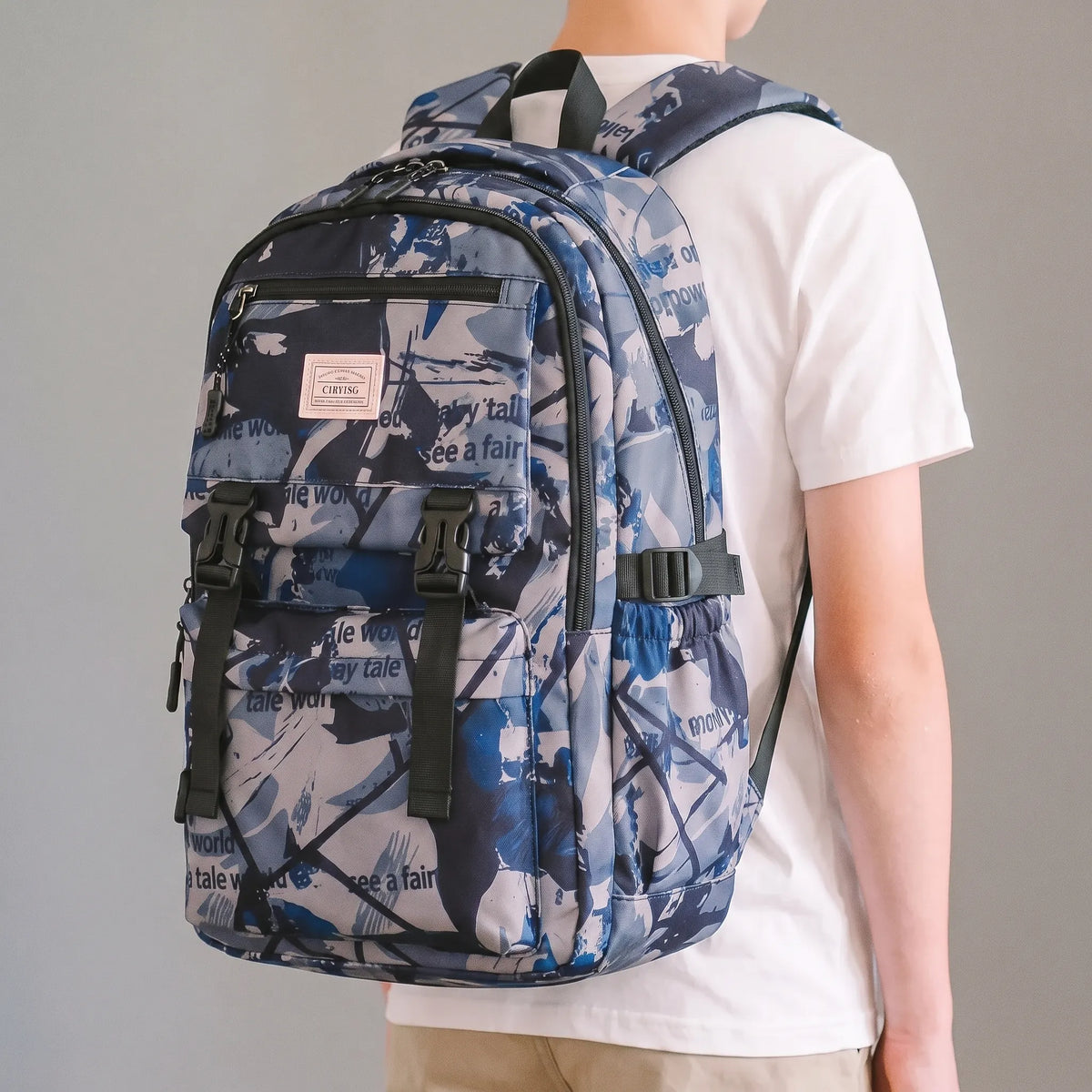 Scholum Schoolrugzak Met Abstracte Print