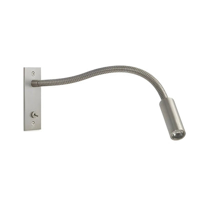 Flexibele wandleeslamp met zwanenhalsarm