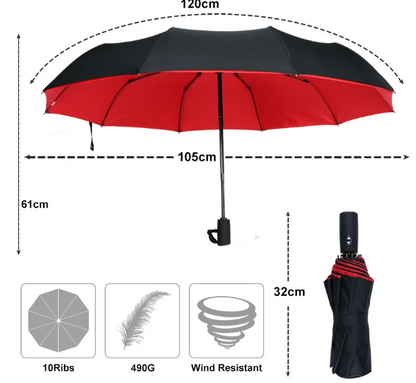 Windbestendige stormparaplu