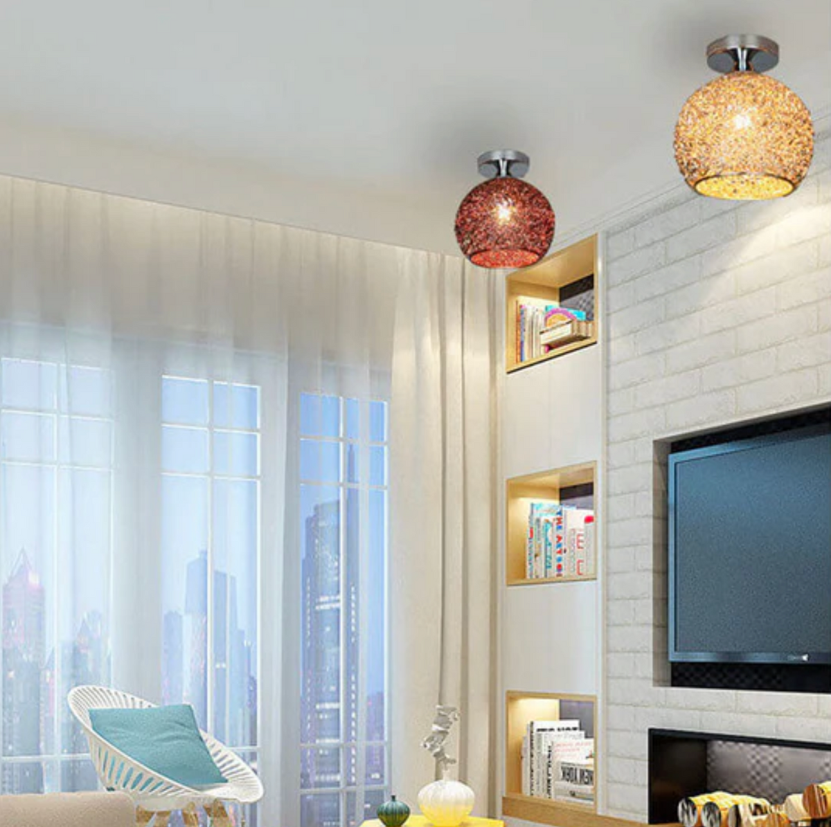LumiGlobe metalen plafondlamp
