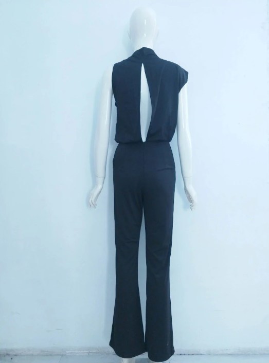 Mira mouwloze jumpsuit met wijde pijpen