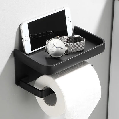 Modern toiletrolhouder met planchet