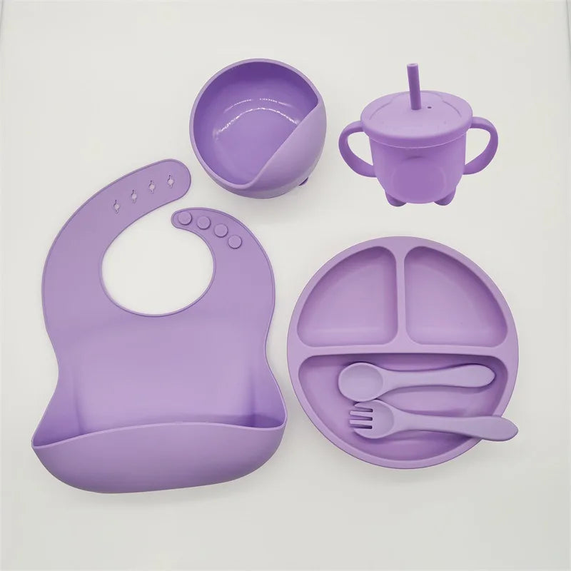 TinyBites siliconen baby eetset