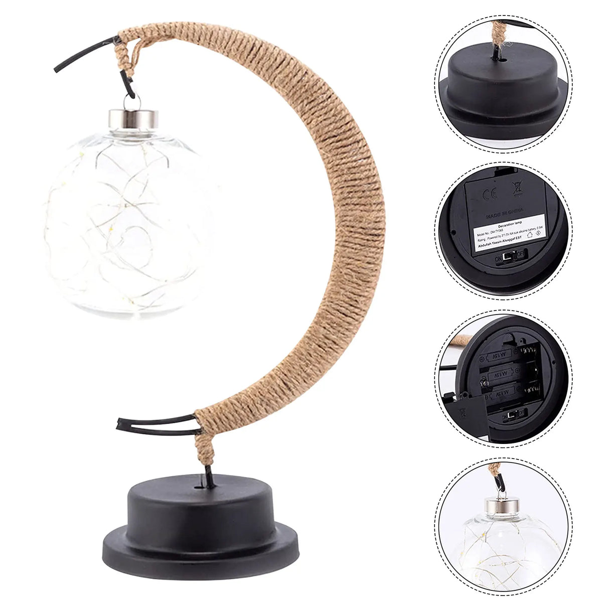 Lumio sfeervolle LED glazen tafellamp