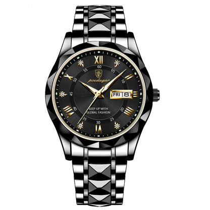Lichtgevend roestvrijstalen herenhorloge