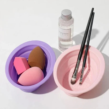 SiliClean opvouwbare siliconen make-up kwastenreiniger
