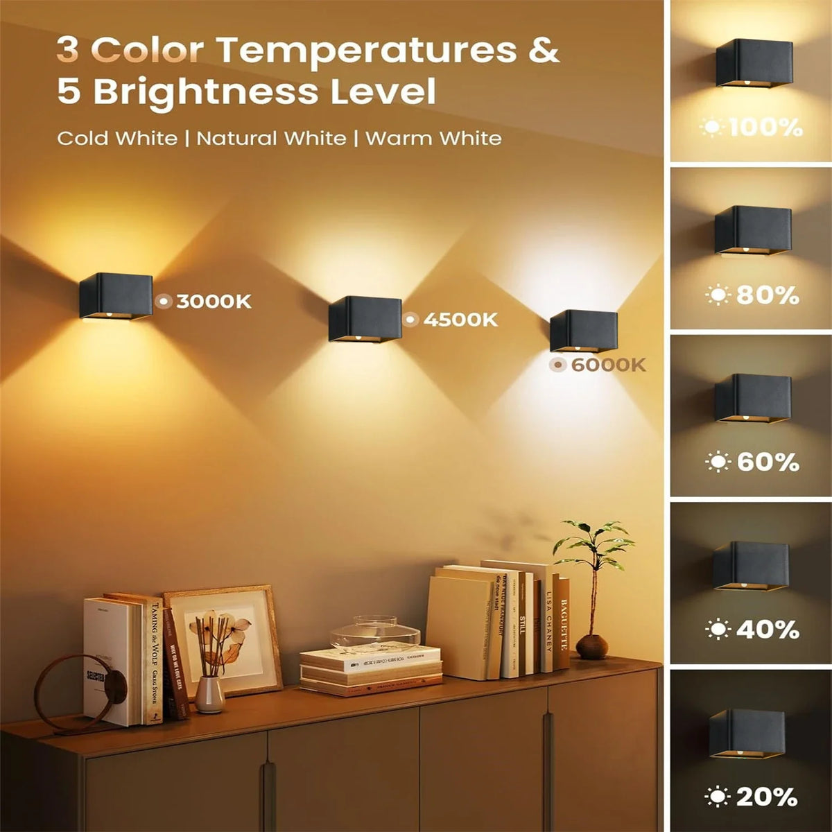 SenseArc draadloze LED wandlamp