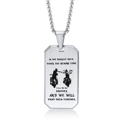 BrotherBond gepersonaliseerde dog tag halsketting