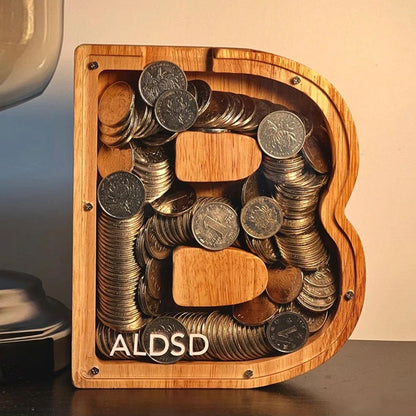 LetterSaver houten alfabet spaarpot