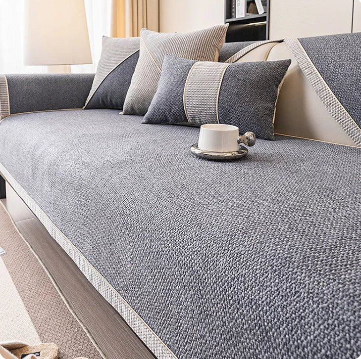Katoenen Linnen Sofa Overworp Antislip