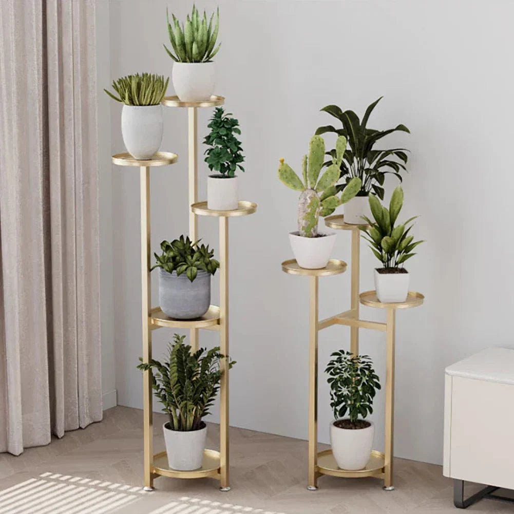 Plantenrek Meerlaags Met Ronde Planken