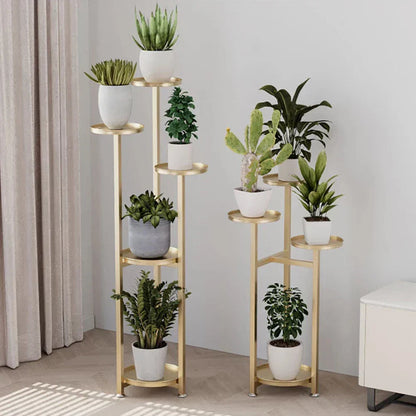 Plantenrek Meerlaags Met Ronde Planken