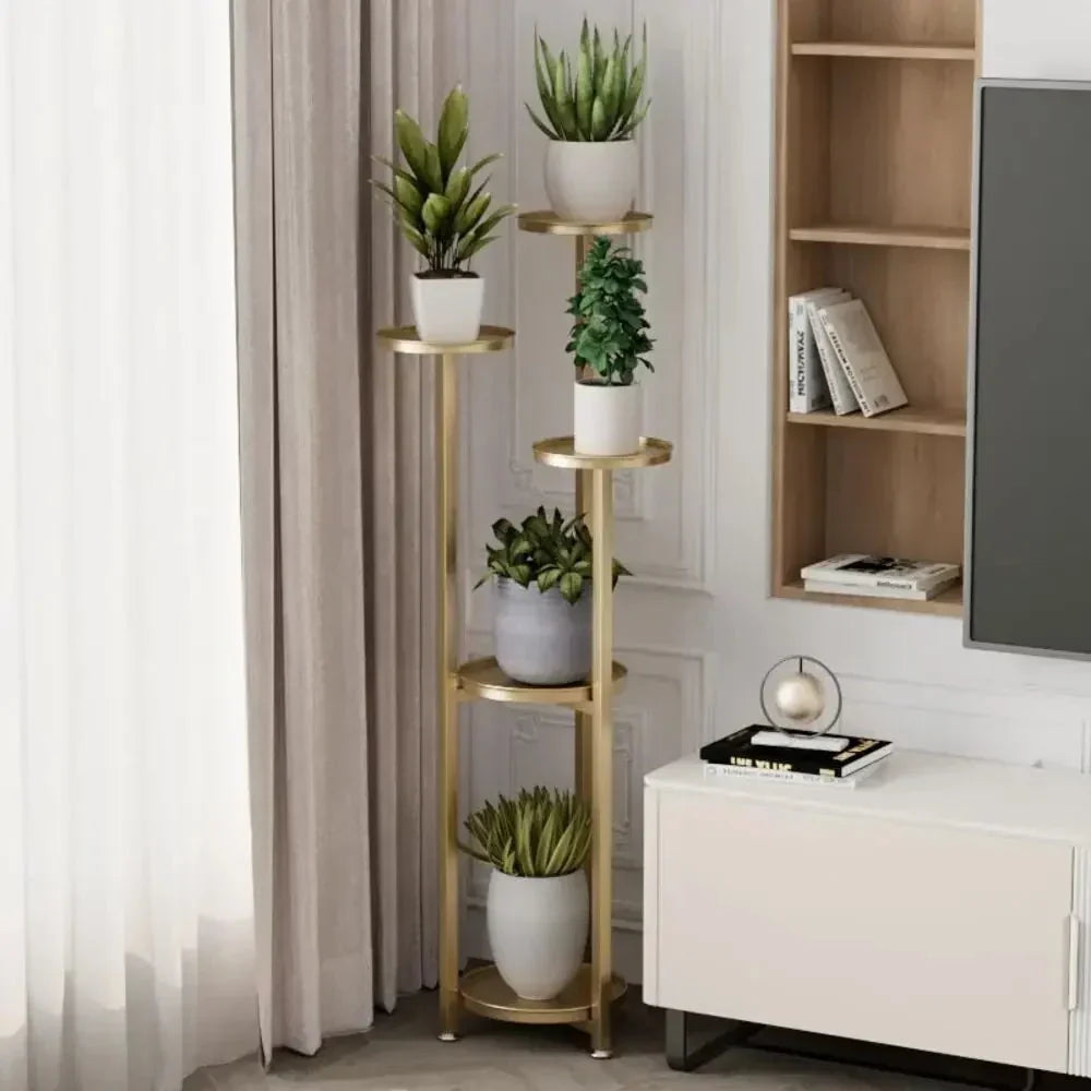 Plantenrek Meerlaags Met Ronde Planken