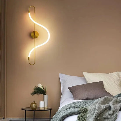 ALUGOLD moderne gouden LED wandlamp