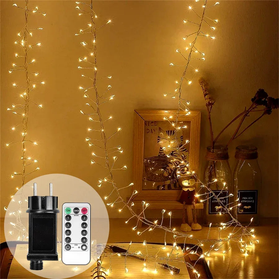 Cluster LED-lichtsnoer zilverdraad waterdicht