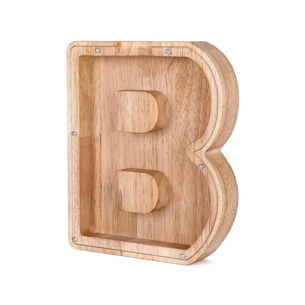 LetterSaver houten alfabet spaarpot