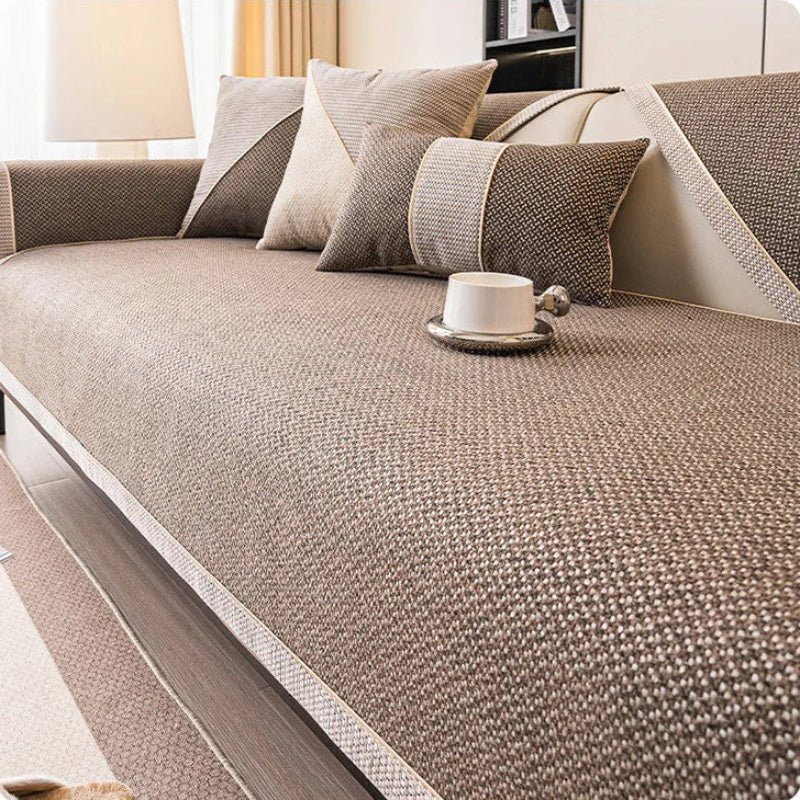 Katoenen Linnen Sofa Overworp Antislip