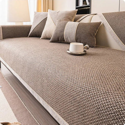 Katoenen Linnen Sofa Overworp Antislip