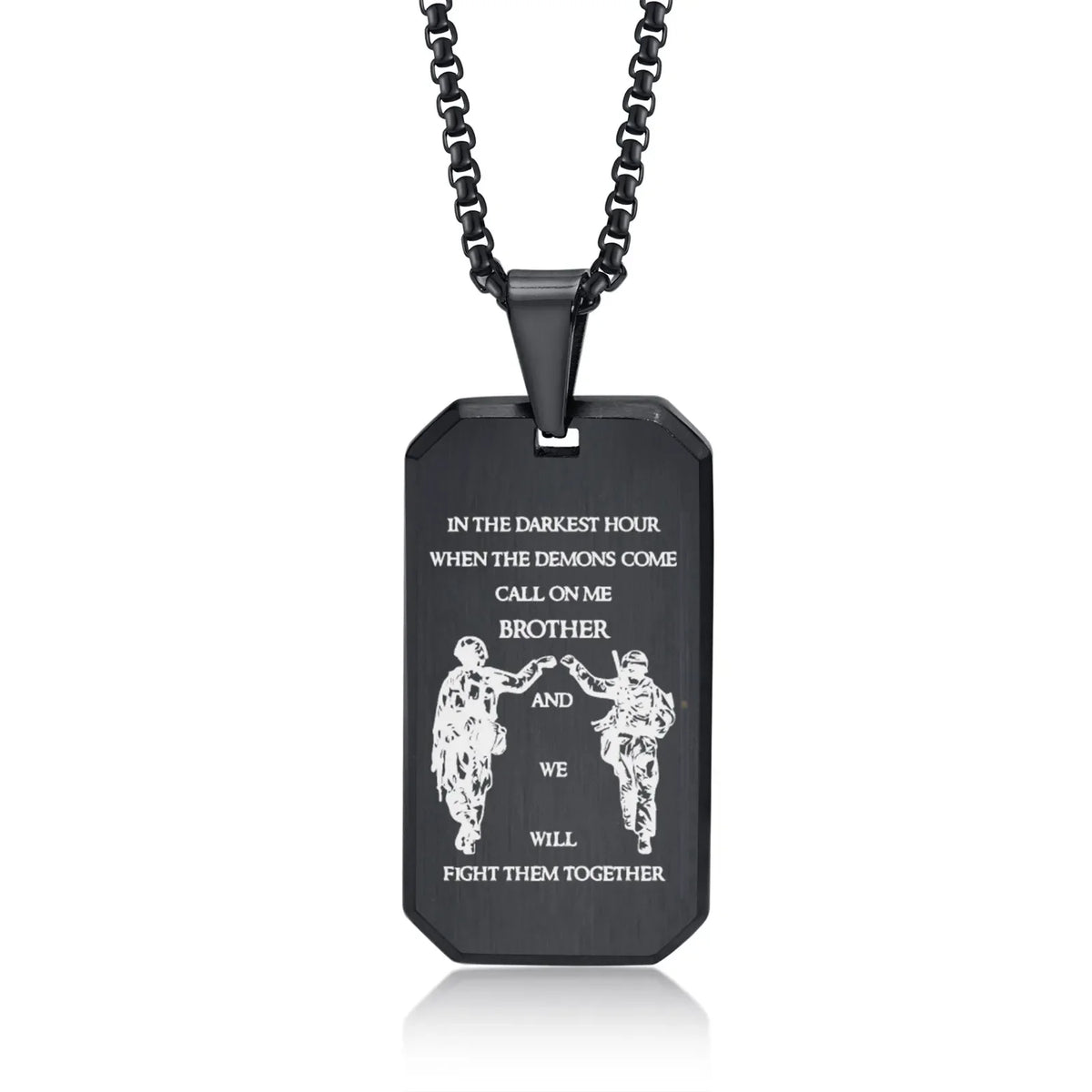 BrotherBond gepersonaliseerde dog tag halsketting