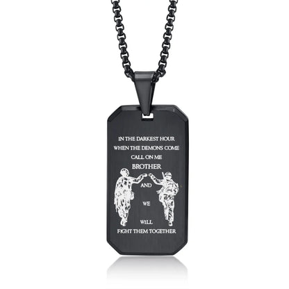 BrotherBond gepersonaliseerde dog tag halsketting