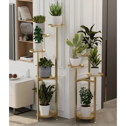 Plantenrek Meerlaags Met Ronde Planken