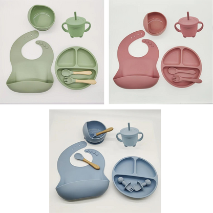 TinyBites siliconen baby eetset