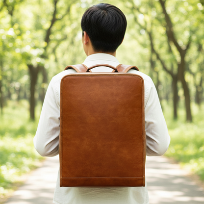 LeatherTitan leren laptoprugzak