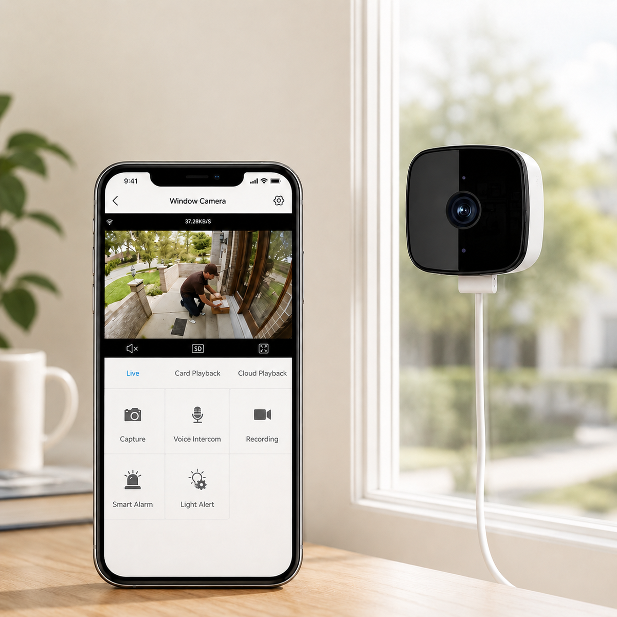 Slimme Raamcamera voor Toezicht