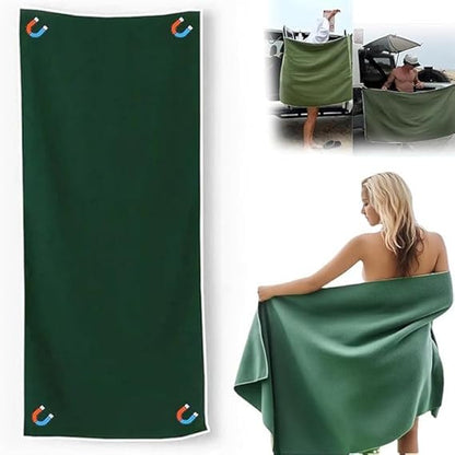 Sneldrogende strandhanddoek met magneetsluiting