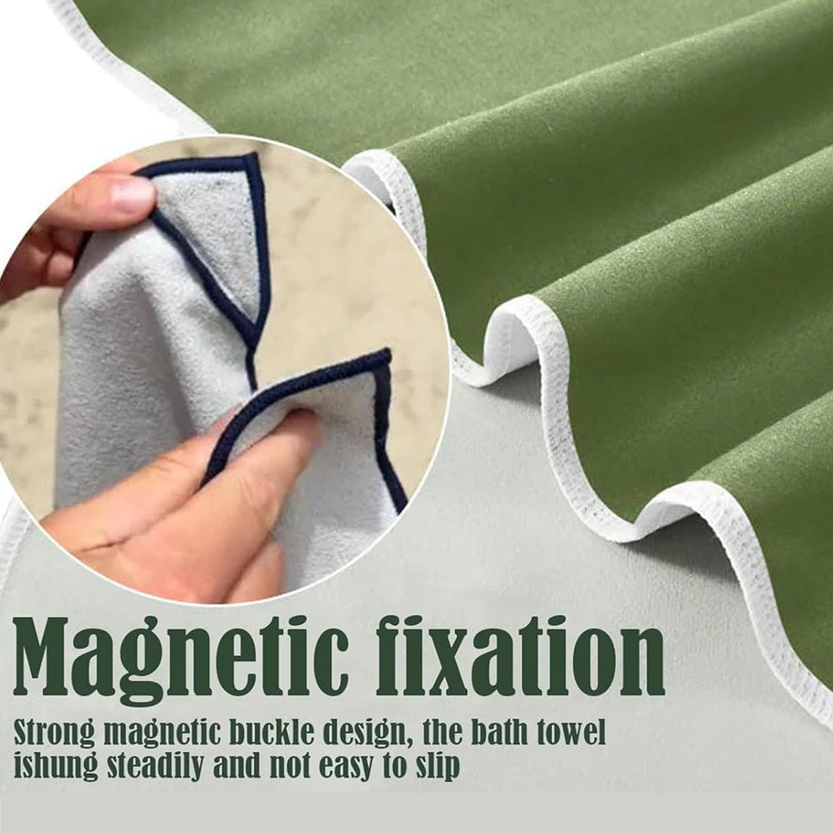 Sneldrogende strandhanddoek met magneetsluiting