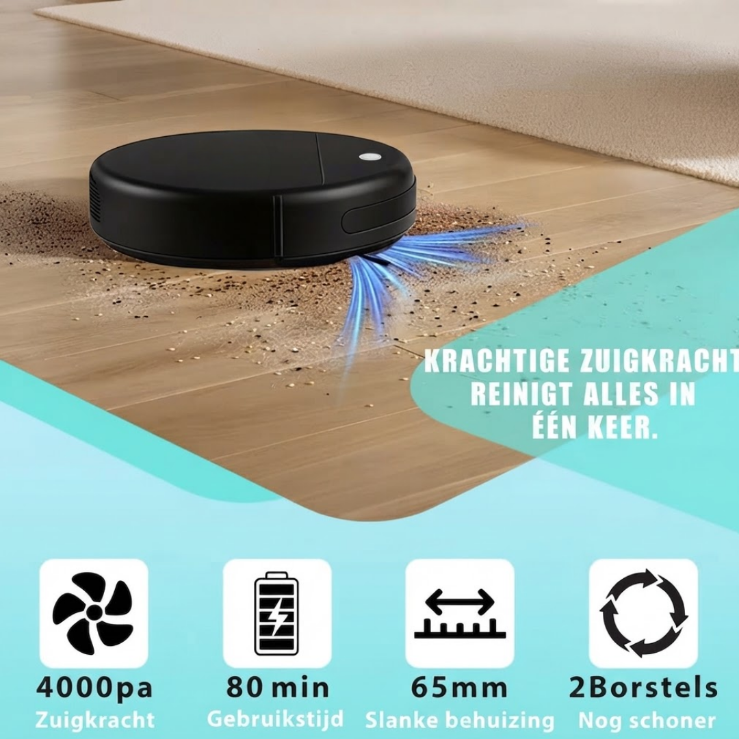 Robotstofzuiger 3-in-1 dweilfunctie