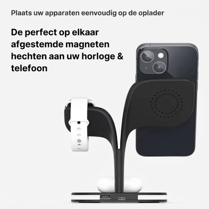 3-in-1 magnetische draadloze oplader
