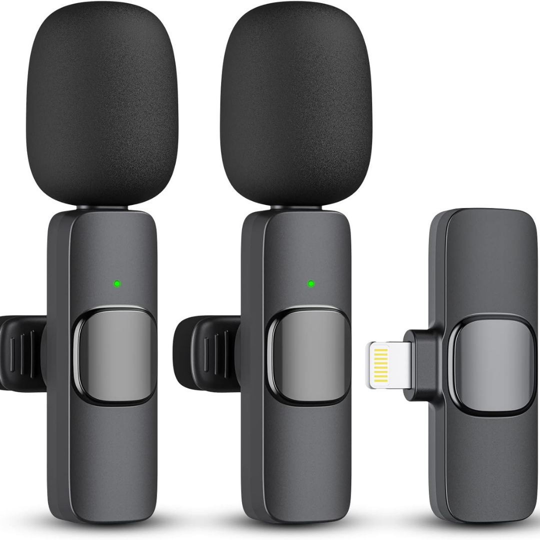 Draadloze clip-on microfoonset voor iPhone