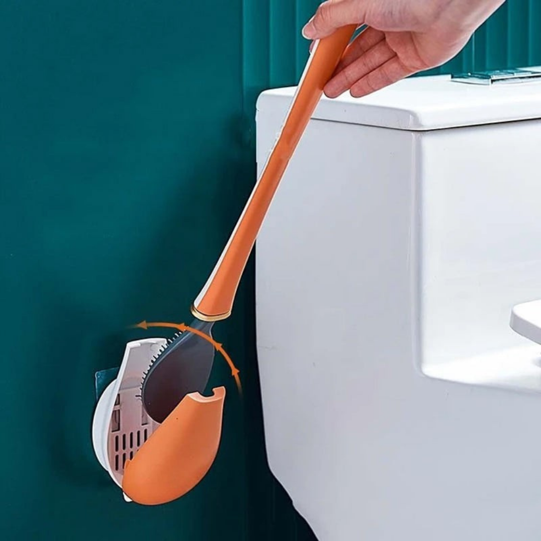 FlexiClean siliconen toiletborstel met wandhouder