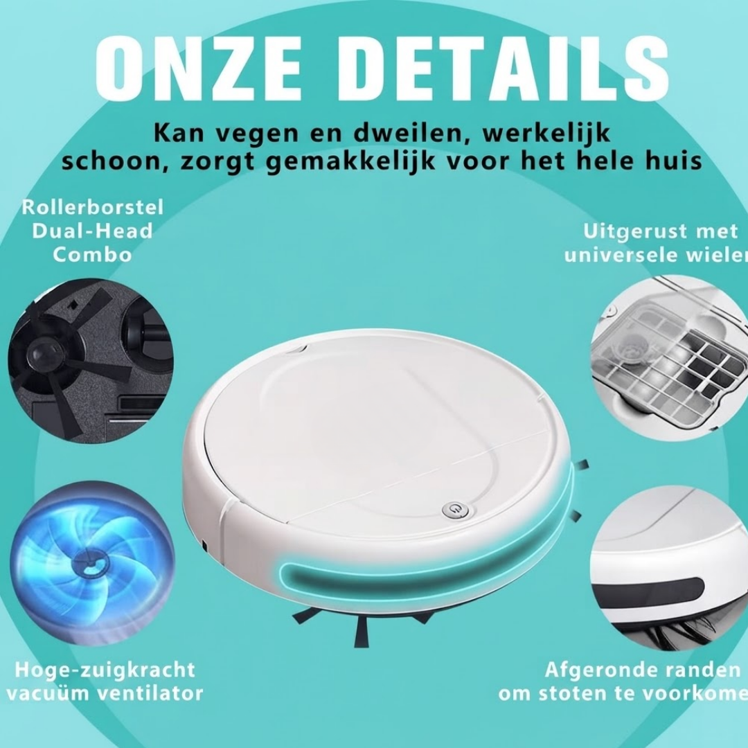Robotstofzuiger 3-in-1 dweilfunctie