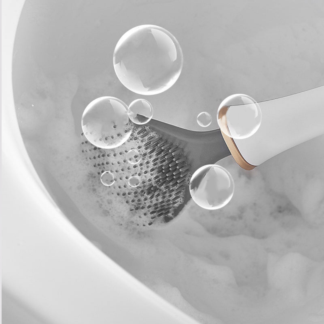 FlexiClean siliconen toiletborstel met wandhouder