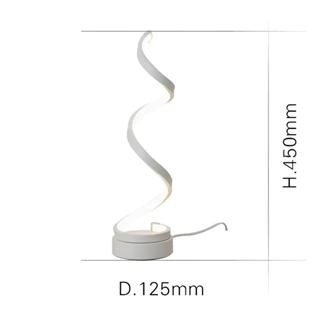 Spiraalvormige LED-tafellamp 19W met dimmer
