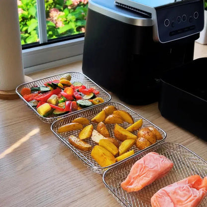 Stapelbare RVS airfryer manden