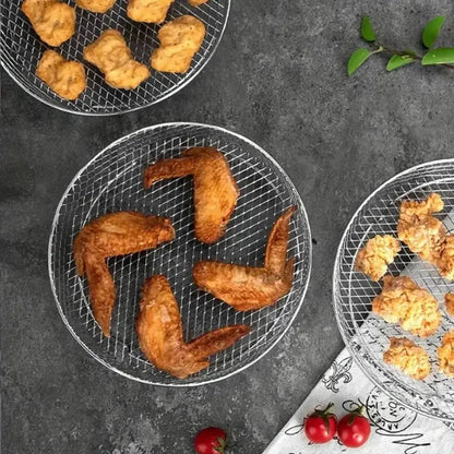Stapelbare RVS airfryer manden