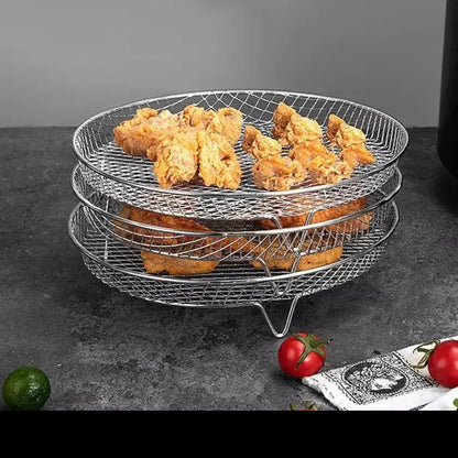 Stapelbare RVS airfryer manden