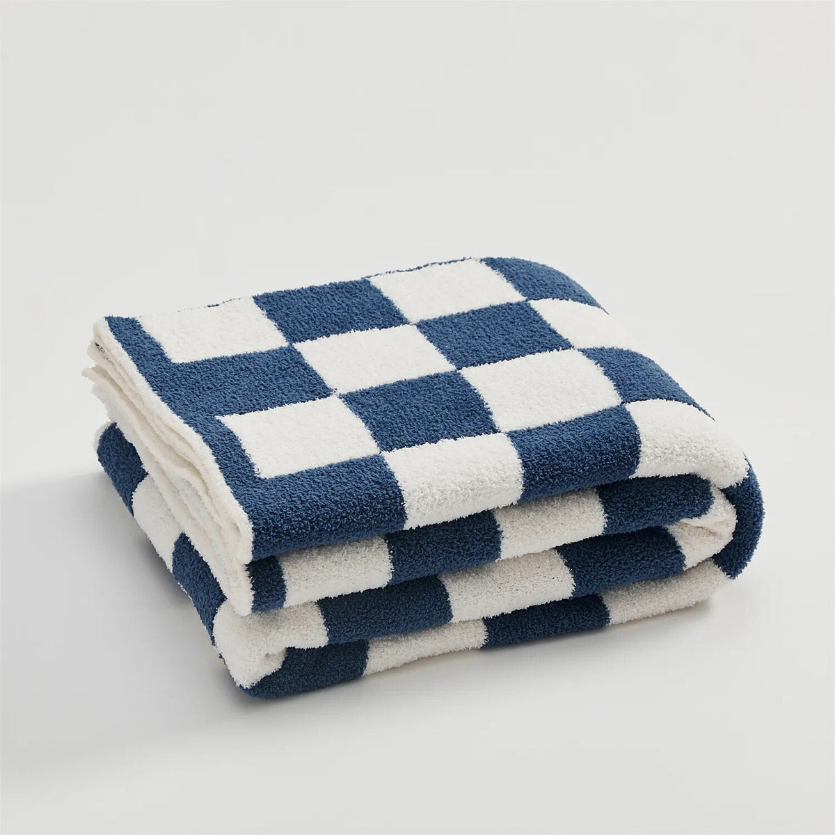 Zachte geruite woondeken plaid