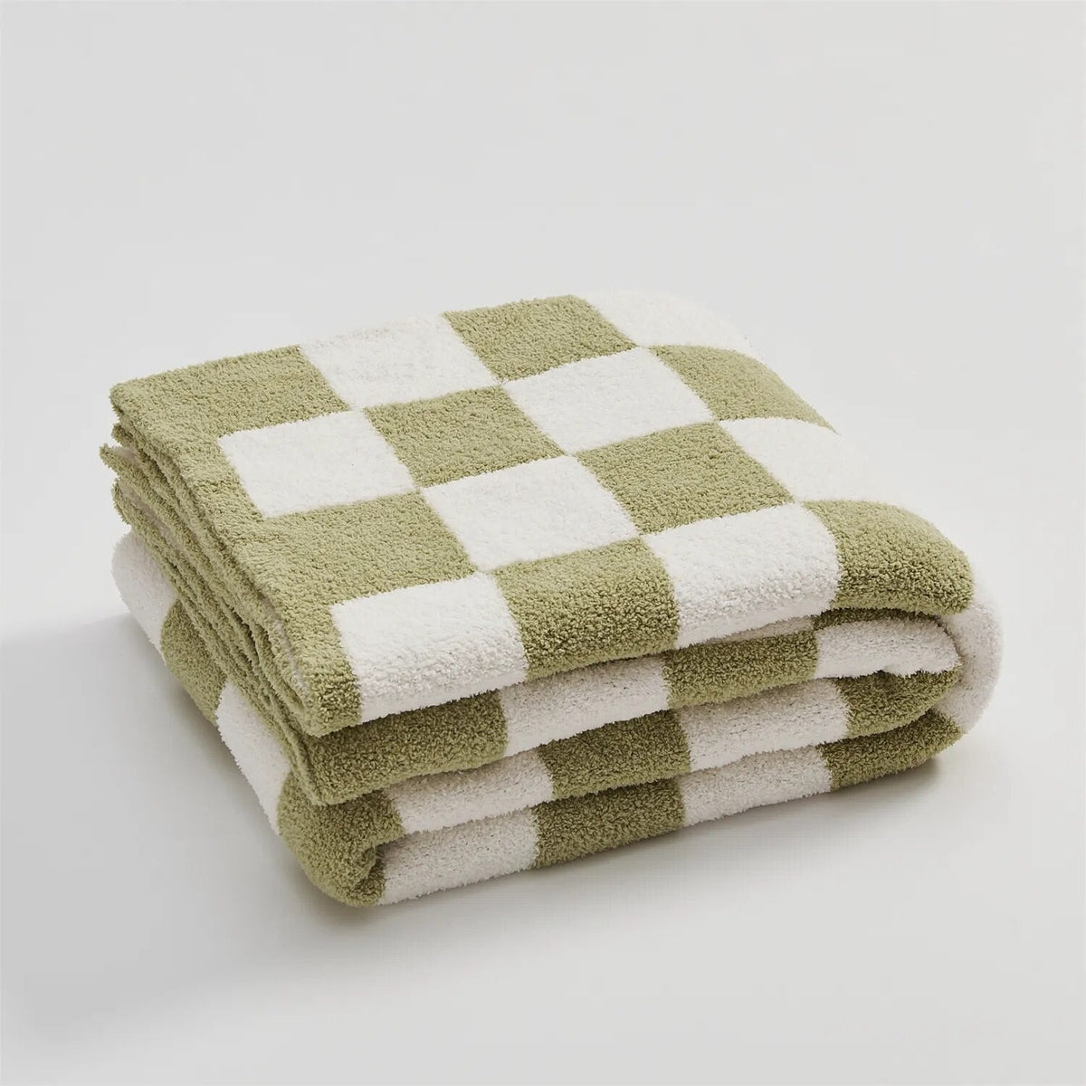 Zachte geruite woondeken plaid