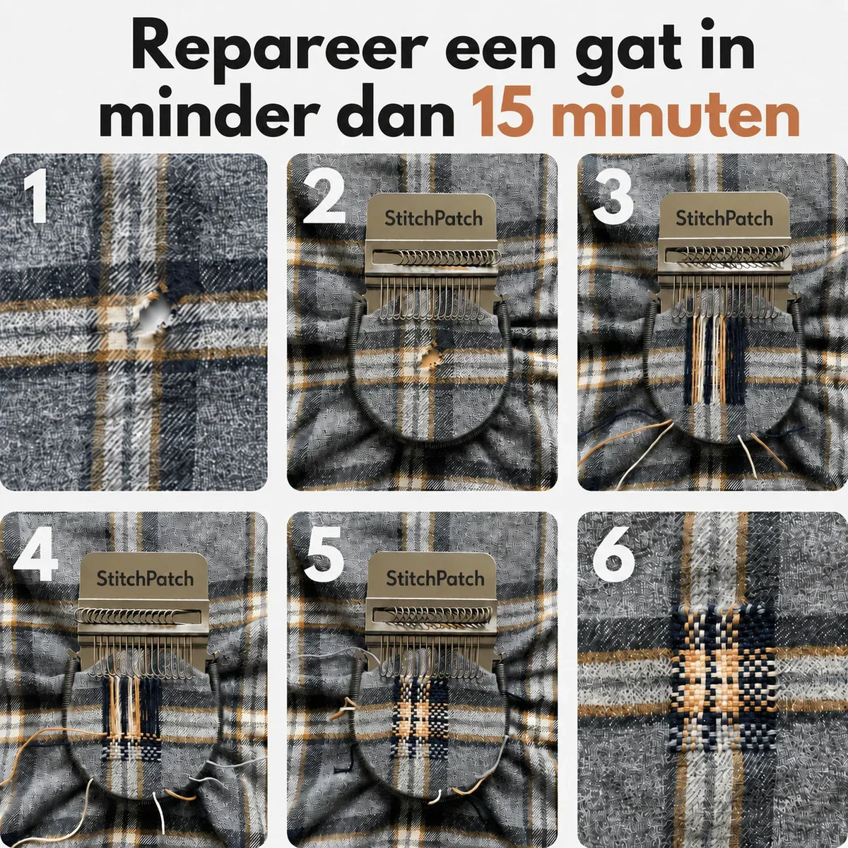 StitchPatch zelfklevende kledingreparatie patch set
