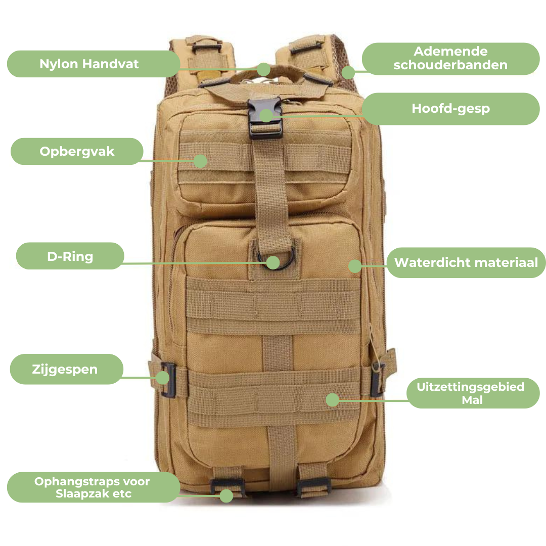 AdventurePack waterdichte tactische rugzak